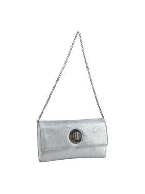 Authentic TIFFANY&Co. Chain Shoulder Bag Leather Silver